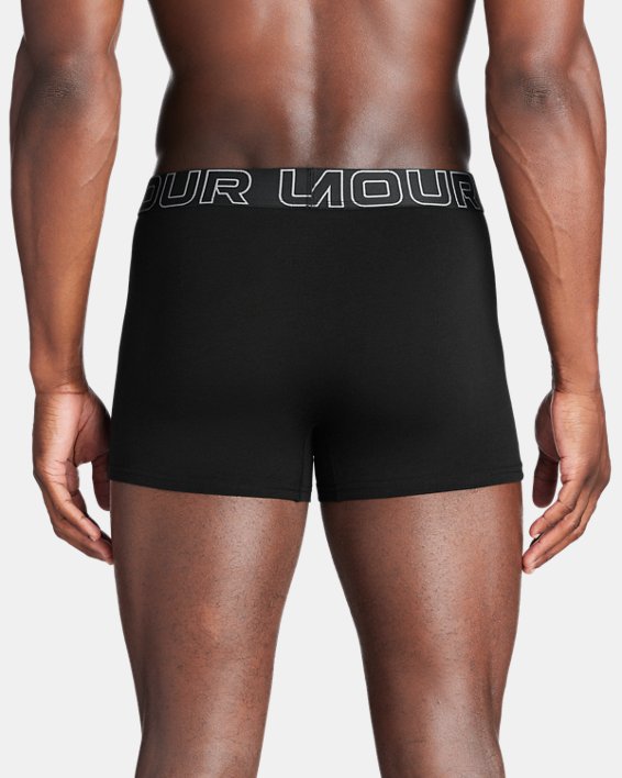 Bóxer de 8 cm UA Performance Cotton Boxerjock® para hombre - Paquete de 3, Black, pdpMainDesktop image number 1